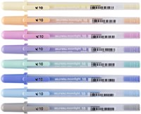 Gelschrijver Sakura Gelly Roll Moonlight 10 pastel set à 8 kleuren