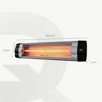 Terrasverwarmer BRASQ PHW200 hangend elektrisch met afstandbediening-2