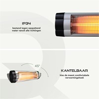 Terrasverwarmer BRASQ PHW200 hangend elektrisch met afstandbediening-1