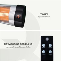 Terrasverwarmer BRASQ PHW200 hangend elektrisch met afstandbediening-2