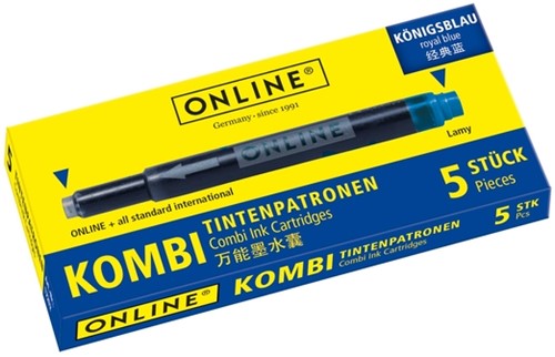 Inktpatroon Online Kombi blauw doos à 5 stuks