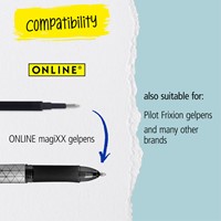 Gelschrijvervulling Online Magixx 0.7mm rood blister à 3 stuks-3