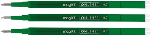 Gelschrijvervulling Online Magixx 0.7mm groen blister à 3 stuks-2