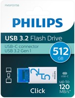 USB Stick Philips Click USB-C 512GB Ocean Blue