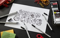 Creative Tips STABILO Arty assorti tips zwart en grijs blister à 10 stuks-2