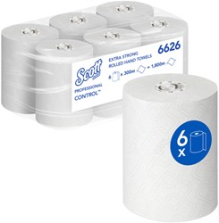 Handdoekrol Scott Control ES 1-laags 300m wit 6626