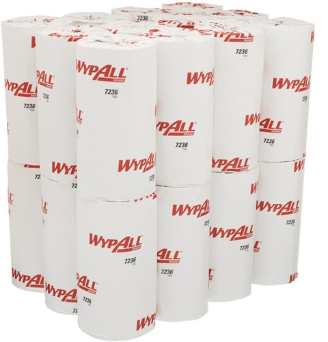 Poetsrol WypAll L10 1-laags 24cmx76m 24 stuks à 165 vel wit 7236-2