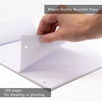 Schrijfblok Pukka Pad Recycled A4 lijn 4-gaats 100 vel 80gr-1