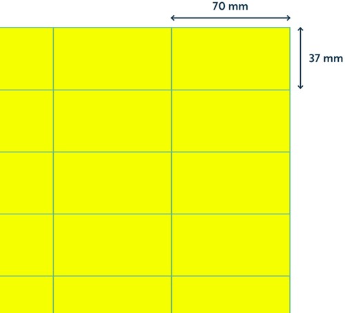 Etiket Rillprint 70x37mm fluorgeel 2400 etiketten-2