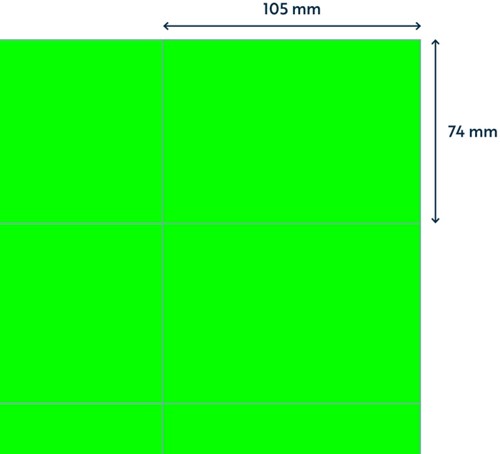 Etiket Rillprint 105x74mm fluorgroen 800 etiketten-2