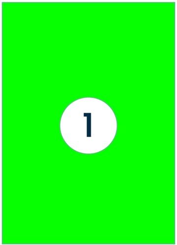 Etiket Rillprint 210x297mm fluorgroen 100 etiketten-3