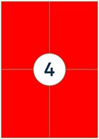 Etiket Rillprint 105x148mm fluorrood 400 etiketten-3