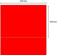 Etiket Rillprint 210x148mm fluorrood 200 etiketten-2