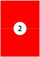 Etiket Rillprint 210x148mm fluorrood 200 etiketten-3