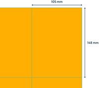 Etiket Rillprint 105x148mm fluororanje 400 etiketten-2