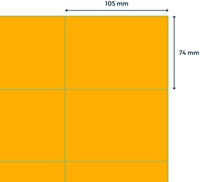 Etiket Rillprint 105x74mm fluororanje 800 etiketten-2