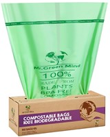 Afvalzak bio Mr.Green Mind 43x46cm 10 liter dispenser 140 stuks