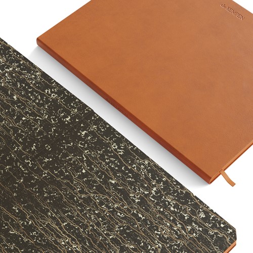 Notitieboek de KEMPEN Atlas 110x160mm blanco 160 pagina's 90gr bruin-2