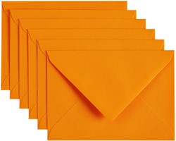 Envelop Papicolor C6 114x162mm oranje pak à 6 stuks