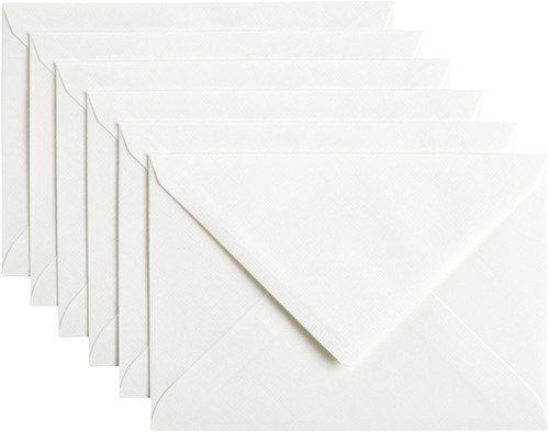 Envelop Papicolor C6 114x162mm hagelwit pak à 6 stuks