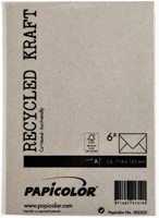 Envelop Papicolor C6 114x162mm kraft grijs pak à 6 stuks-3