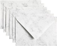 Envelop Papicolor C6 114x162mm marble grijs pak à 6 stuks