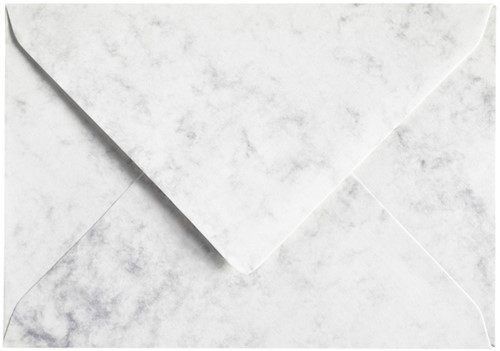 Envelop Papicolor C6 114x162mm marble grijs pak à 6 stuks-2