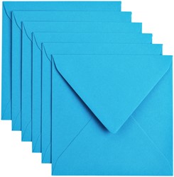 Envelop Papicolor 140x140mm hemelsblauw pak à 6 stuks