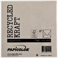 Envelop Papicolor 140x140mm kraft grijs pak à 6 stuks-3