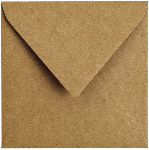 Envelop Papicolor 140x140mm kraft bruin pak à 6 stuks-2