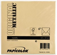 Envelop Papicolor 140x140mm metallic goud pak à 6 stuks-3