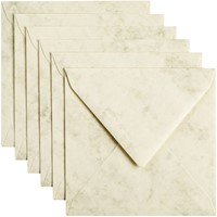 Envelop Papicolor 140x140mm marble ivoor pak à 6 stuks