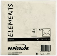 Envelop Papicolor 140x140mm marble ivoor pak à 6 stuks-3