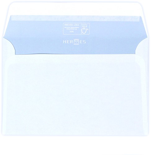 Envelop Hermes bank C6 114x162mm zelfklevend wit doos à 500 stuks-2