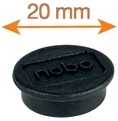 Magneet Nobo 20mm zwart 8 stuks-1