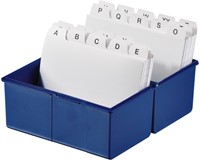 Kaartenbak Han breed A7 kunststof blauw-1