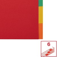 Tabbladen Esselte Economy A4 6-delig  karton 11-rings assorti-4