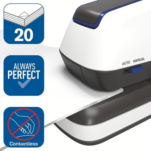 Nietmachine elektrisch Rapid Optima 20 20vel zilver/zwart-3