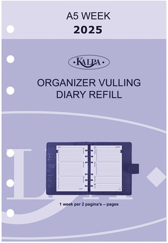 Agendavulling 2025 Kalpa A5 7dagen/2pagina's-2