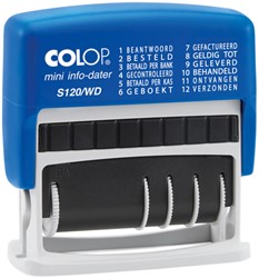 Woord-datumstempel Colop S120 mini-info dater 4mm