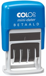 Woord-datumstempel Colop Printer Mini S 160/L betaald blauw