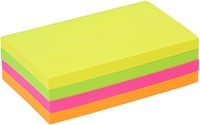 Memoblok Quantore 76x127mm neon assorti 4 kleuren 400 vel