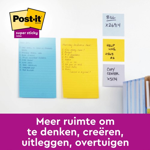 Memoblok Post-it 662 102x152mm ruit geel-2