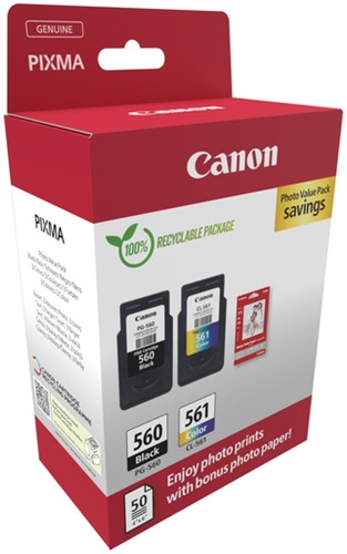 Inktcartridge Canon PG-560 CL-561 zwart + kleur-2