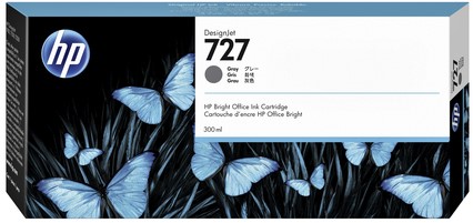 Inktcartridge F9J80A 727 300ml grijs
