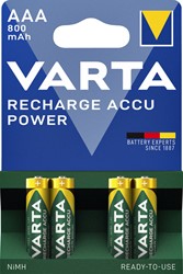 Batterij oplaadbaar  Varta 4xAAA 800mAh ready2use