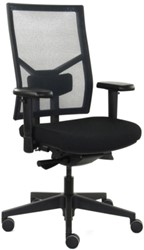 Zit-Xpert Work Comfort NPR 1813 zwart mesh-kunststof kruisvoet