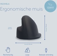 Muis R-Go Ergonomisch HE Break Draad Rechts L-3