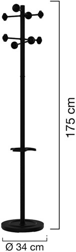 Kapstok staand Unilux Accueil zwart-2