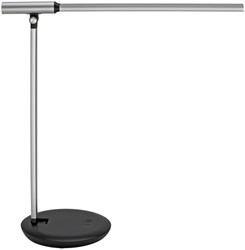 Bureaulamp MAUL Rubia LED voet dimbaar colour vario + usbpoort zilver